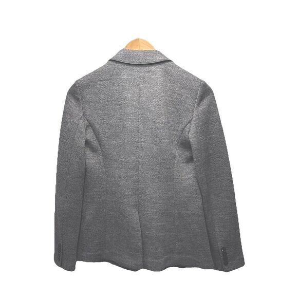 Ann Taylor The Hutton Blazer 0 Gray Wool Blend Washable One Button Tailored - Picture 2 of 8